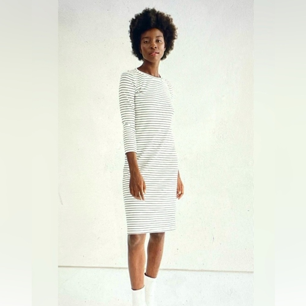 Like new. Sonnet James Reese Striped White and Black Dress